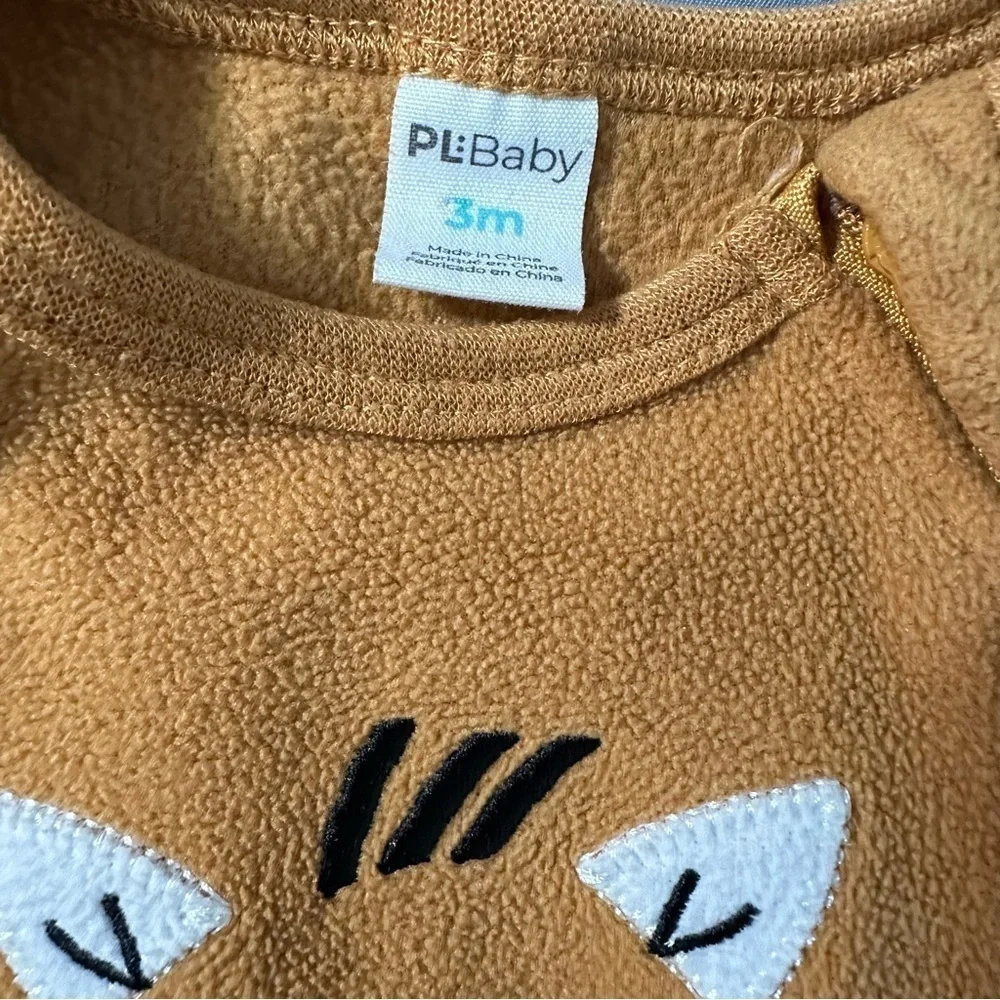 PL Baby size 3 month's pajamas brown with zebra